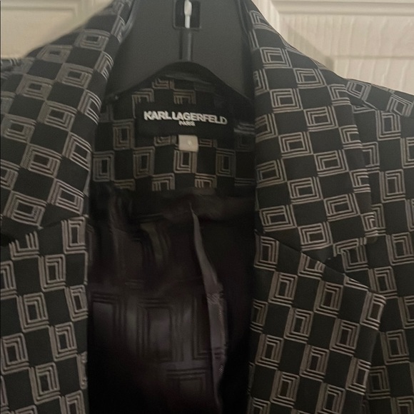 Karl Lagerfeld Black Geometric Blazer - Picture 3 of 3
